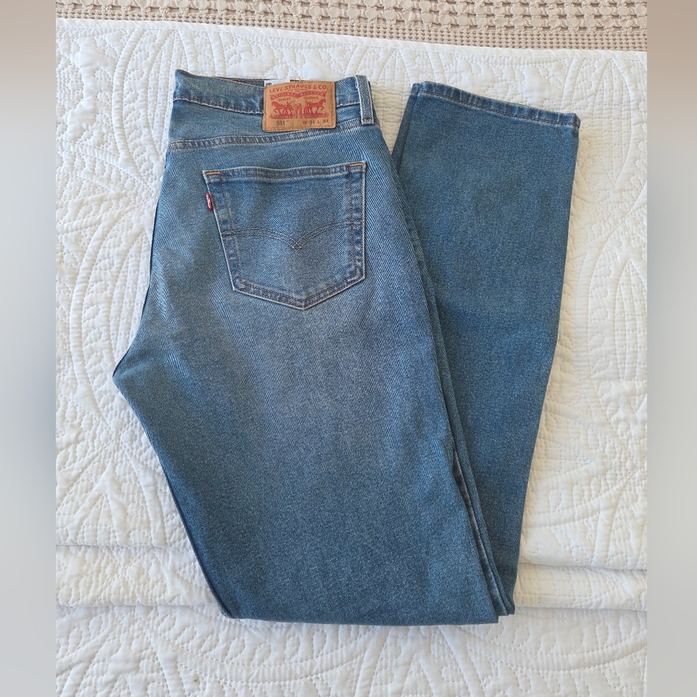 NWOT Levi's 511 Slim Men's 34x34 Blue Jeans